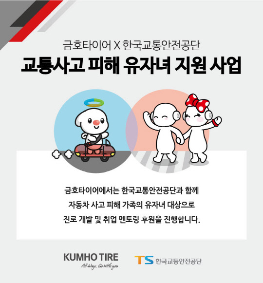 교통사고피해유자녀 교육멘토링 지원사업 개요. <금호타이어 제공>